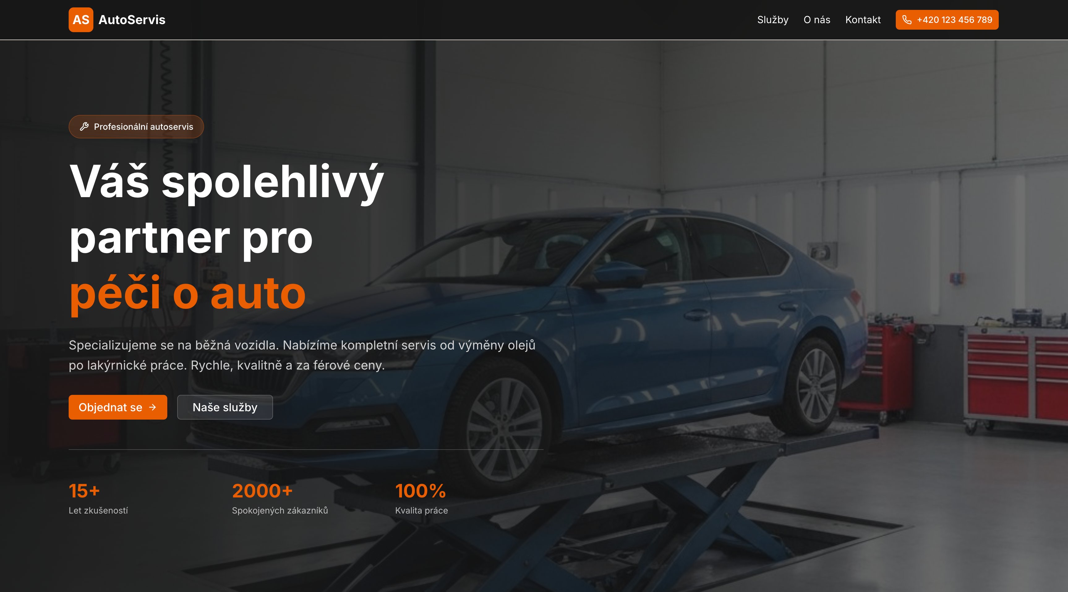 Car Service Portal - webové řešení pro autoservis s rezervačním systémem